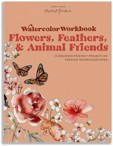 Watercolor Workbook: Flowers, Feathers, and Animal Friends: 25 Beginner-Friendly Projects on Premium Watercolor Paper (Watercolor Workbook Series)