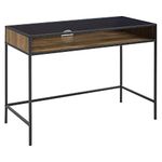 URBNLIVING 42" Modern Wood & Glass Workstation Computer PC Laptop Writing Home Office Desk
