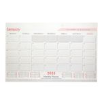 VANQUISH Monthly Planner Refill 2025 Yearly Desk Pad Calendar Table Planning For Office 12 Months Runs from Jan to December Two Side Per Pages Paper Sheets 17 x 11 inches