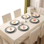 HOKIPO PP Dining Table Round Mats, Heat Resistant and Washable, 6 Pcs, Storm Grey (AR-5124-D3*6)