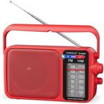 YOWGULF AM FM Radio with Best Reception,Bluetooth Portable AM FM Transistor,Battery Operated Radios or AC Power,Large Dial,Headphone Jack, Gifts for Seniors Elderly