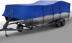 Seal Skin Covers Heavy-Duty Pontoon Boat Cover, Waterproof & UV Resistant, Fits 20 to 23ft L & Up to 102” W, Marine-Grade Protection with Secure Straps & Elastic Hem, All Weather Protection