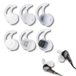 Crysendo Silicone Eartips for QC20, QC20i, QC30, Soundsport SIE2, SIE2i, IE2, IE3 Earbud in-Ear Bluetooth | Replacement Eartips Soft & Comfortable | 3 Pairs - S, M, L (Transparent)