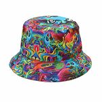 YAMEIZE Fashion Bucket Hat for Women Men Fishing Shopping Outdoor (Flame)