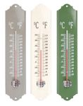 Esschert Design EL026 30 x 7 x 1cm Metal Thermometer - Multi-Colour