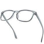 WINTOO® Computer Glasses for Eye Protection | Zero Power Anti-Glare Blue Light Blocking Filter | UV Protection Specs for Men & Women | TR90 Frames Blue Cut Lenses (Grey)