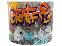 Graffiti Lampshade or Ceiling Light Shade 10 Inch Drum shade Boys Girls Teens Grafitti Urban Hip Hop Skate Park Skateboard Themed Room Bedroom Accessories