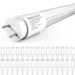 Sunco 30 Pack T8 LED Tubes 4FT Fluorescent Replacement, 48 Inch, 18W, 2200LM, 6000K Daylight Deluxe, Single Ended Power, Type B, Ballast Compatible, Clear Lens UL