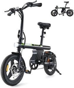 isinwheel U1 Electric Bike for Adults 750W Peak Motor, 20 mph Folding Ebike, 14" Adults Electric Bicycles with Smart Uphill, 280.8Wh Battery, 25 Miles PAS Range, Mini E Bikes for Adults and Teens