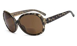 Eyekepper Bifocal Sunglasses Women Sunshine Readers +1.00 Strength Reading Sunglasses Oversize (Brown-Tortoise)