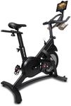 Echelon Indoor Cycle GT Smart Connect Home Cardio Fitness Workout Stationary Exercise Bike w/Bluetooth, 32 Quiet Magnetic Resistance Levels, Device Holder, Comfortable Seat Cushion, SPD Shoe Clips