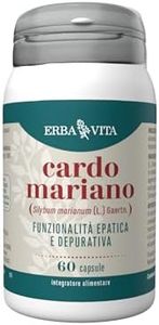 ERBA VITA Integratore Alimentare di Cardo Mariano, 60 Capsule - Utile alla depurazione e detossificazione del fegato, 60 unità, 1