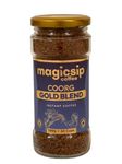 magicsip coffee Coorg Gold Blend Freeze Dried Instant Coffee Glass Bottle|Coorg Original100% Arabica Beans|Instant Coffee||50 Servings,100 Grams