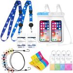 Cruise Ship Essentials Kit, Waterproof Cruise Luggage Tags, Lanyard for Cruise Ship Cards, Phone Bags, Travel Clothesline Cruise Essentials Set Works with All Cruise Lines 13 PCS