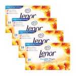 Lenor Fabric Tumble Dryer Sheets SUMMER BREEZE, 34 Sheets per Pack, 4 Pack | Reduces Static & Freshens Clothes