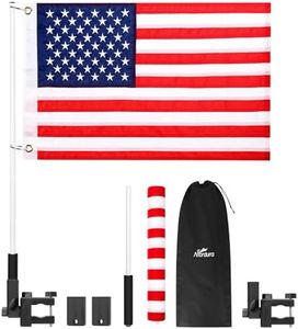 Affordura American Boat Flag Kit with Flag Holder, 16x24 US Boat Flag Marine with Upgraded Mount for Pontoon Boat, Sailboat and More, Perfect Fun Boat Accessories for Men Women