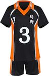 Anime Costume Jersey High School Volleyball Uniform Cosplay Shirt Shorts, 3-azumane Asahi, Medium