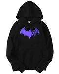 Khakey Batman Printed Hoodies for Men/Sweatshirt (XXL, BlackM38)