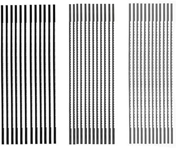 FOXBC 5 Inch Plain End Scroll Saw Blade Set, 36 Pack (28TPI, 12 TPI, 10TPI)