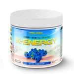 Yummy Sports K-Energy Drink Supplement, Boost Energy, Enhance Focus, Physical Performance, Powered by BHB MCT Caffeine – Keto-Friendly Energy Drink - 30 Servings - 210g - Blue Raspberry