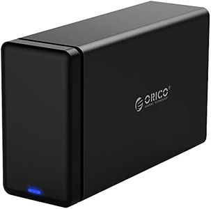 Orico Aluminium 2 Bay Raid 3.5" SATA USB 3.0 External Hard Drive Enclosure (NS200RU3) Black