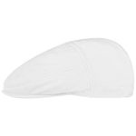 Stetson Paradise Mens Cotton Peaked Cap - Flat Cap with Factor 40 UV Protection - Men s Cotton Cap - Summer/Winter Ivy Cap - Flat Cap White L (58-59 cm)