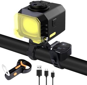 LoTanop 12000LM Ultra-Bright Rechargeable Bike Light, IPX5 8 Modes Including Fog Light, Type-C Fast Charging, Rear Light with 5 Modes – Ideal for Night Riding, Mountain Biking, Commuting, Road Cycling