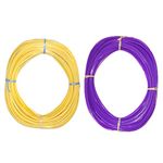 Alpha Plastic Wire Roll for Basket making/Wire Koodai/Tokri/Multi Purpose Craft Work Pack of 2 (Sandal-Violet)