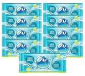 Glider Body Cleansing Wet Bed Bath Wipes for Adults - | Large, Rinse Free Body Cleansing Wipes | Aloe Vera & Vitamins | Cleanse & Protect (Pack of 9 (90 Count))