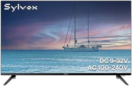 SYLVOX 40-inch RV TV, 1080P FHD Smart Google TV, 12V/24V DC & AC Power for Truck RV Boat, Waterproof Remote, 9-32V Wide Voltage Shock-Resistant Design (Marine Series)