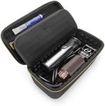 CASEMATIX Hair Clipper Barber Case Holds Clippers, Hair Buzzers, Trimmers, T Finisher Liner - Travel Case For Clippers, Stylist and Hair Cutting Supplies