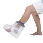 WECIYGG Waterproof Foot Cast Cover Adult Ankle Shower Cover Cast and Bandage Protector Watertight Protection for Broken Ankle, Foot (Grey)