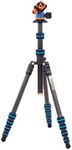 3 Legged Thing Punks Brian 2.0 Carbon Fibre Travel-Friendly Tripod - Compact & Adjustable Camera Tripod with Three Detachable Legs (BRIANBLUE2.0)