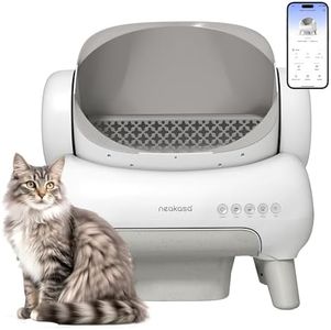 M1 Lite Open-Top Self Cleaning Cat Litter Box, Automatic Cat Litter Box with APP Control, Safety Protection, 1 Roll Waste Bag