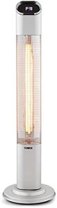 Tower T978519 Free Standing 2000W Patio Heater with Remote, Digital Display, Weatherproof, Black