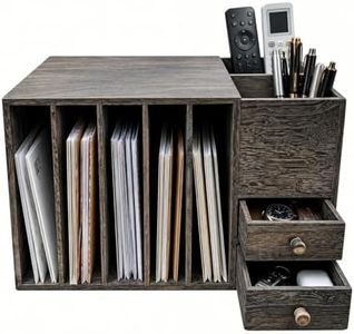 Gphudpzdl Wooden Desktop Mail Sorter, Mail Organizer, Dark Brown