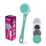 AGARO Electric Bath Brush – USB Rechargeable, IPX6 Waterproof | 5 Brush Heads, 3 Cleaning Modes, 360° Rotatable Electric Shower Brush with 14.5” Long Handle