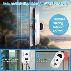 Window Cleaner Robot – 5600Pa Powerful Suction, Automatic Glass Cleaning