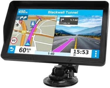 GPS Navigator for Car Truck RV, 9 inch Touch Screen Latest 2025 Map, Real Voice Spoken Turn-by-Turn Direction Reminding Navigation System for Cars, Vehicle GPS with Speed and Red Light Warning (Black)