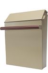 Kabapost Postbox, Large, 1 Corner, Compatible with Letter Pack, Postbox, Wall Hanging, Magnetic (Khaki) Grip1