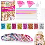 Funblitz Glitter Bracelet Making Kits for Girls, Craft Sets for Girls Birthday Presents Craft Kits for Kids Gifts for 5-9 Year Old Arts and Crafts for Kids Girls Toys Age5-9 Year Old Girl Gifts