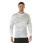 Rothco Long Sleeve Colored Camo T-Shirt Military Shirt Camouflage T-Shirt, White Camo, 3X