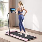 BLACK LORD Treadmill Electric Foldable Walking Pad SL9-H Home Office Gym Exercise 2.2HP Fitness Equipment Under Desk, Bluetooth APP Control & Remote Control, Cardio Aerobic Trainer for Jog Run,Pink