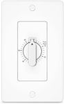 HBN 60 Minute Spring Wound Countdown Timer Switch for Bathroom Exhaust Fan, in-Wall Mechanical Light Switch Timer, No Neutral Required, Wall Plate Included, ETL Listed