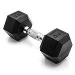 CAP Barbell 20 lb Rubber Coated Hex Dumbbell Weight