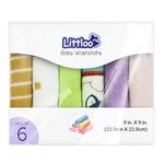 LITTLOO Baby Washcloths | Soft and Absorbent Cotton Washcloths for Babies | Pack Includes 5 Pieces.