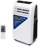 SereneLife SLACHT128.5 Portable Air Conditioner and Heater-Compact Home AC Cooling and Heating Unit with Built-in Dehumidifier & Fan Modes, Includes Window Mount Kit (12,000 BTU), White
