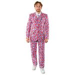 Adults Union Jack Suit - Medium - Union Jack Suit Jacket and Trousers - King's Coronation, VE Day, Jubilee, Britain Fancy Dress Costume Blue