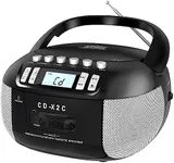 Sunoony CD and Cassette Player Combo, Boombox CD Player Portable with AM/FM Radio, Tape Recording, Stereo Sound, AC/DC Powered, AUX/Headphone Jack, Sleep Timer for Home, Senior, Child