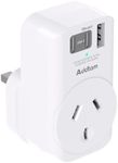 AUS to UK Ireland Plug Adapter, Addtam Type G Power Adapter with 1 Electrical Outlet and 3 USB(2 USB C), Travel Essentials for AUS to Dubai Scotland British London England Hong Kong Irish